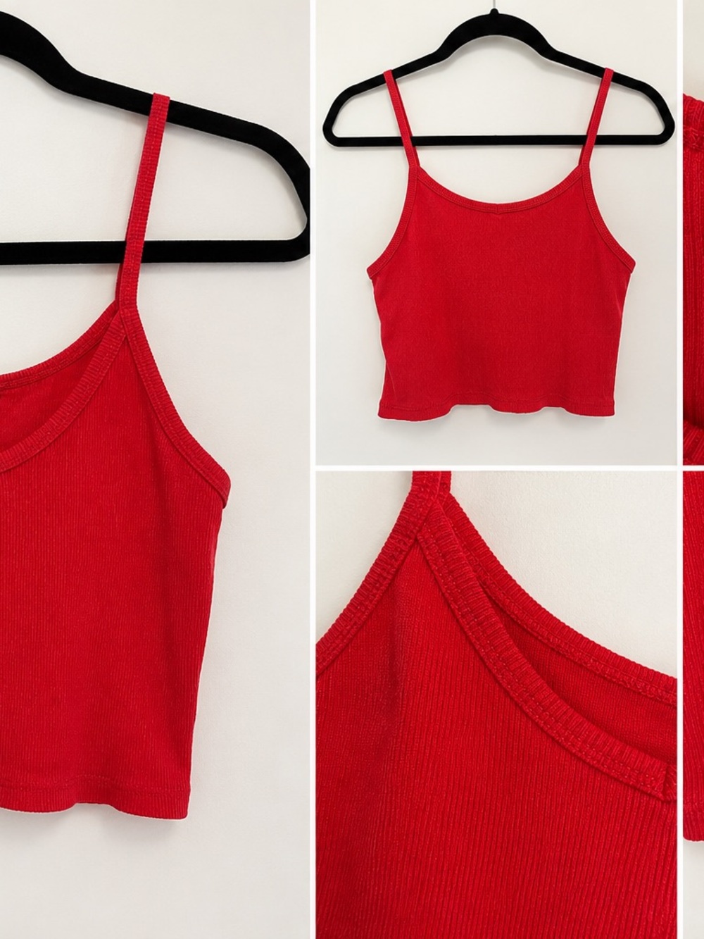 Rare Y2K Bozzolo Red Ribbed Crop Tank